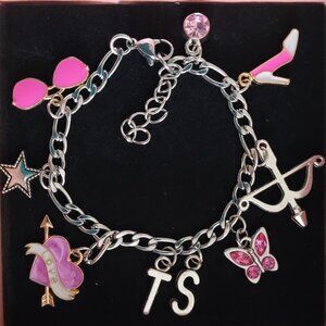 New Taylor Swift "Lover Eras" Inspired Figaro Stainless Steel Charm Bracelet